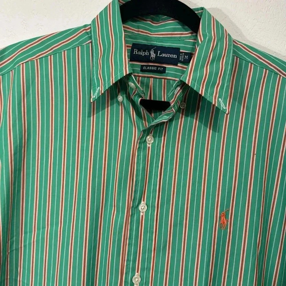 Ralph Lauren Men’s Short Sleeve Striped Button Down size M - Picture 4 of 11